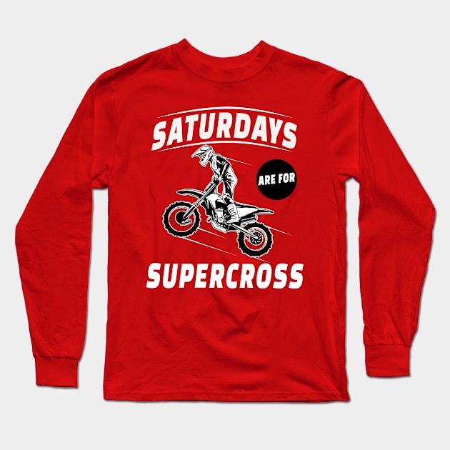 MX Racing Biker Dirt Bike  Motocross Rider Motocross Fan Long Sleeve T-Shirt by RetroZin